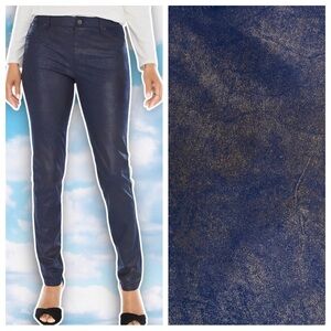 NWOT CHICO'S Faux Suede Metallic Knit Dress Pants Slim Leg Plus Size 16 Career